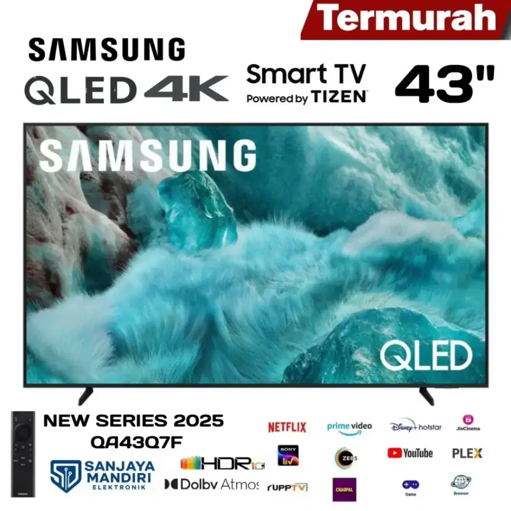 SAMSUNG 43Q7F Smart TV 43 Inch QLED Q4 AI Processor Q-Symphony Slim
