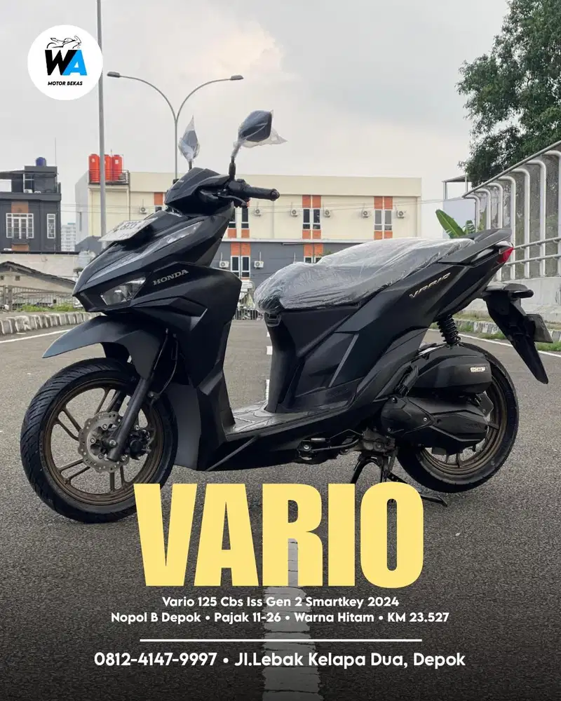 Kredit/Cash Honda Vario 125 Cbs Iss Smartkey Tahun 2024 GARANSI MESIN