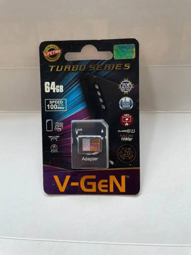 MicroSD Vgen 64 GB Class 10 Speed 100MB/s