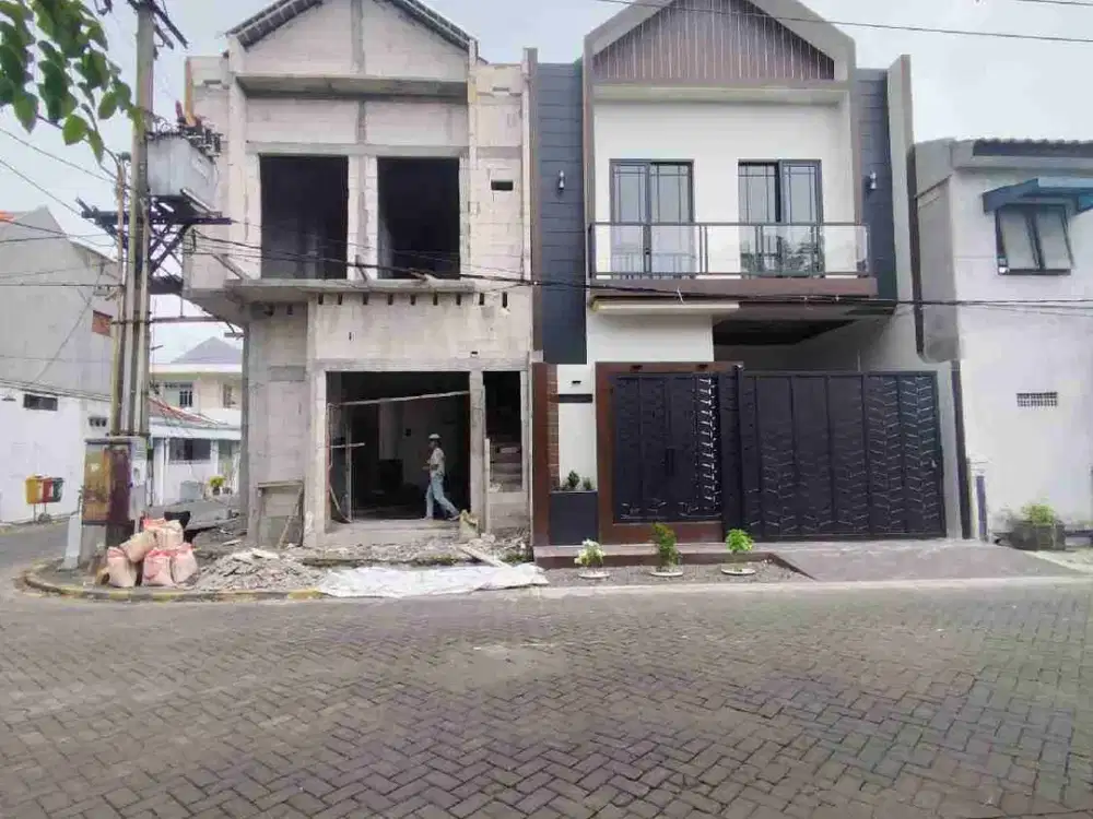 RUNGKUT MAPAN BARAT Baru Gress ‼️ On Progress Rumah 2 Lantai Row Jalan 8 Meter