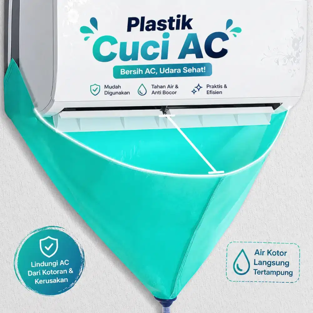 Plastik Cuci AC Air Conditioner Cleaning Cover Waterproof