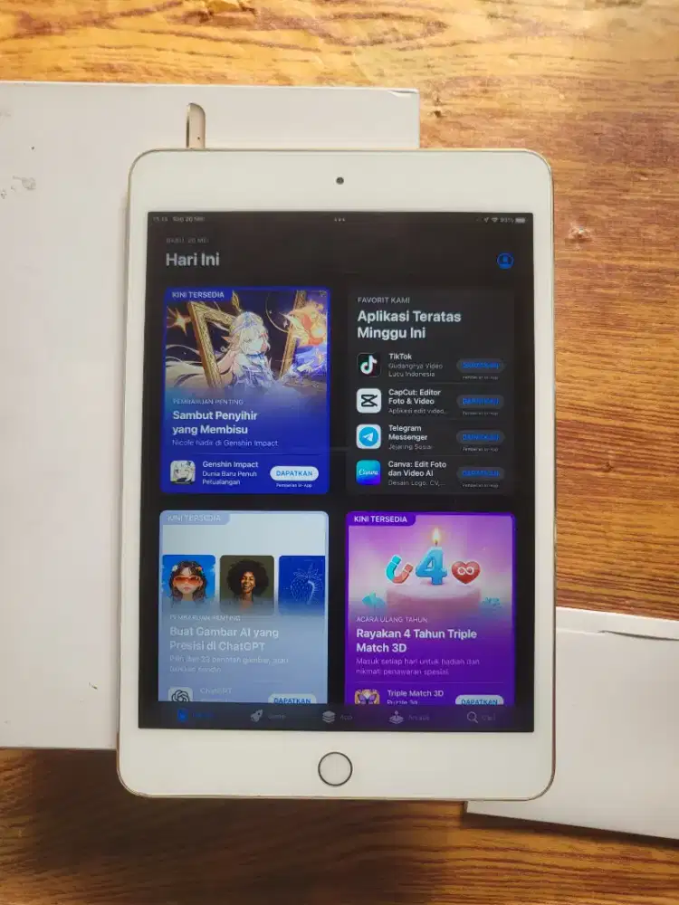 Ipad mini 4 128gb gold wifi only fullset normal bisa tt