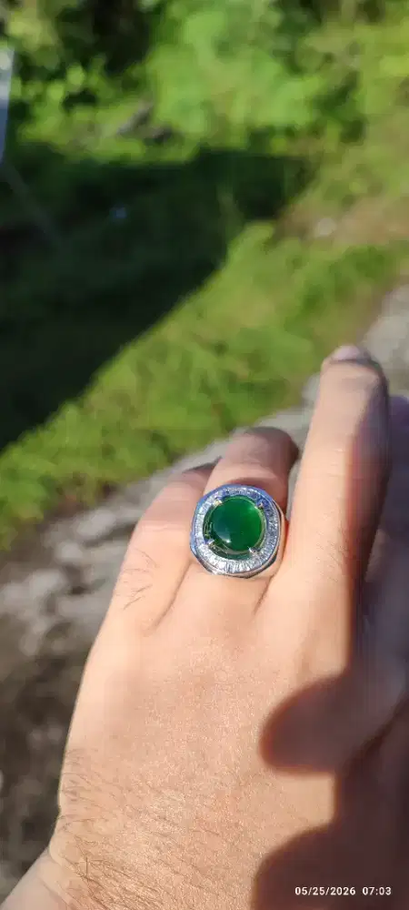 Cincin batu mulia giok burma myanmar type a