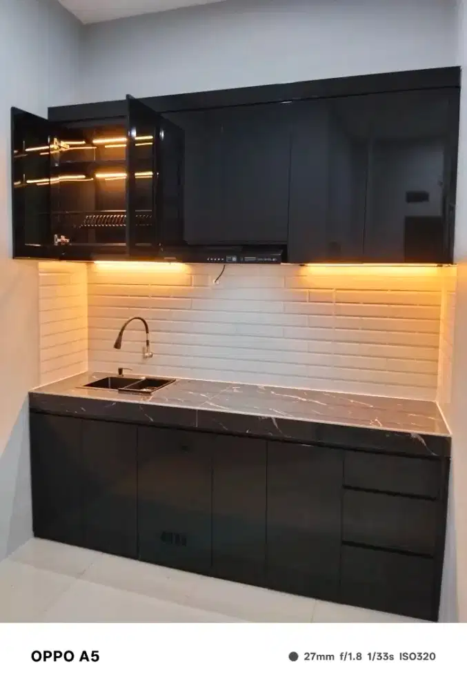 Kitchen set aluminium double layer anti rayap tahan lembab
