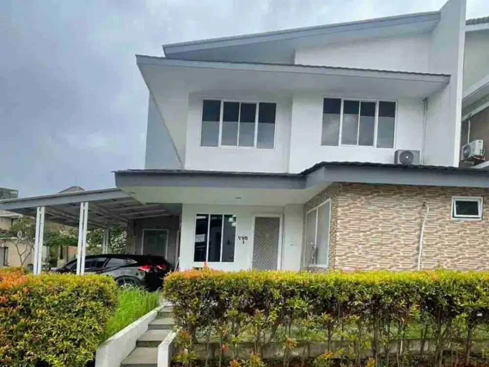DISEWA CEPAT RUMAH RAPI SIAP HUNI HOEK SEMI FURNISHED DI CLUSTER VIENNA MODERNLAND
