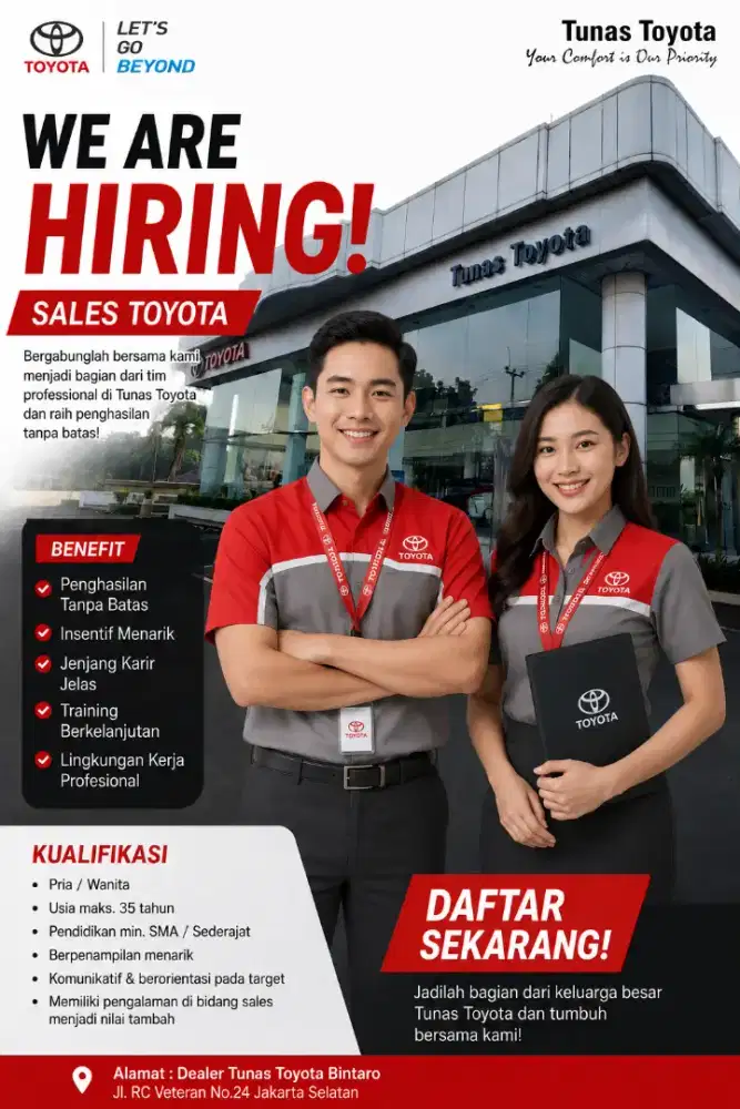 DIBUTUHKAN SALES PRIA DAN WANITA