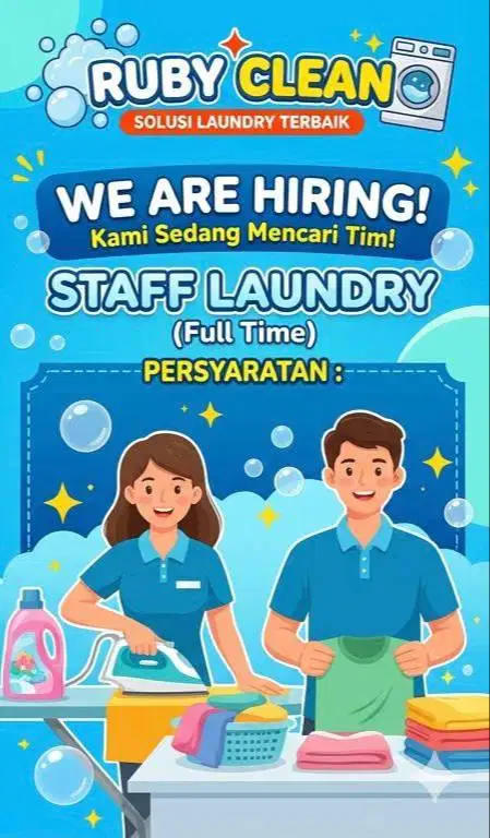 LOWONGAN KERJA KARYAWAN LAUNDRY