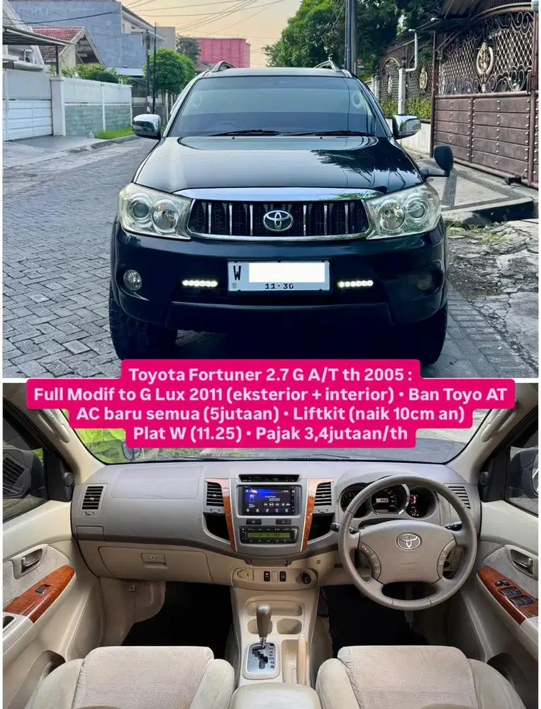 Fortuner 2.7 G A/T full modif ke G Lux 2011 | TERMURAH