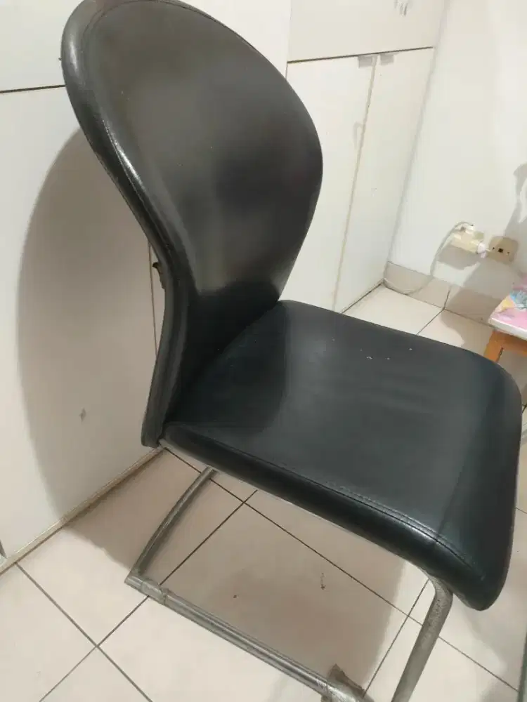 Kursi Bangku Meja makan kaki stainless warna hitam
