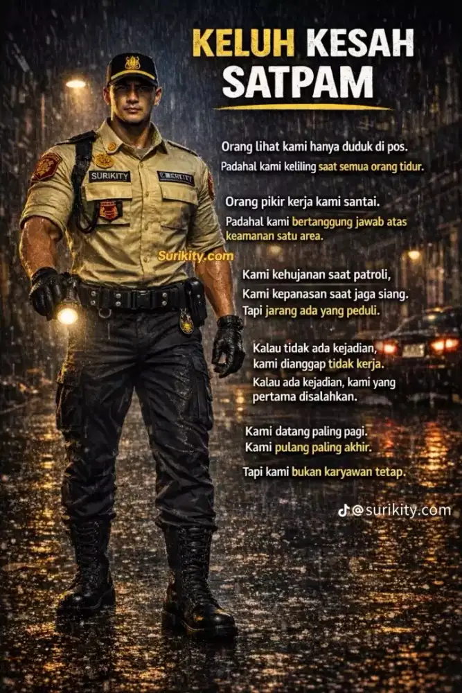 Dicari security pengalaman , untuk jaga kos kosan