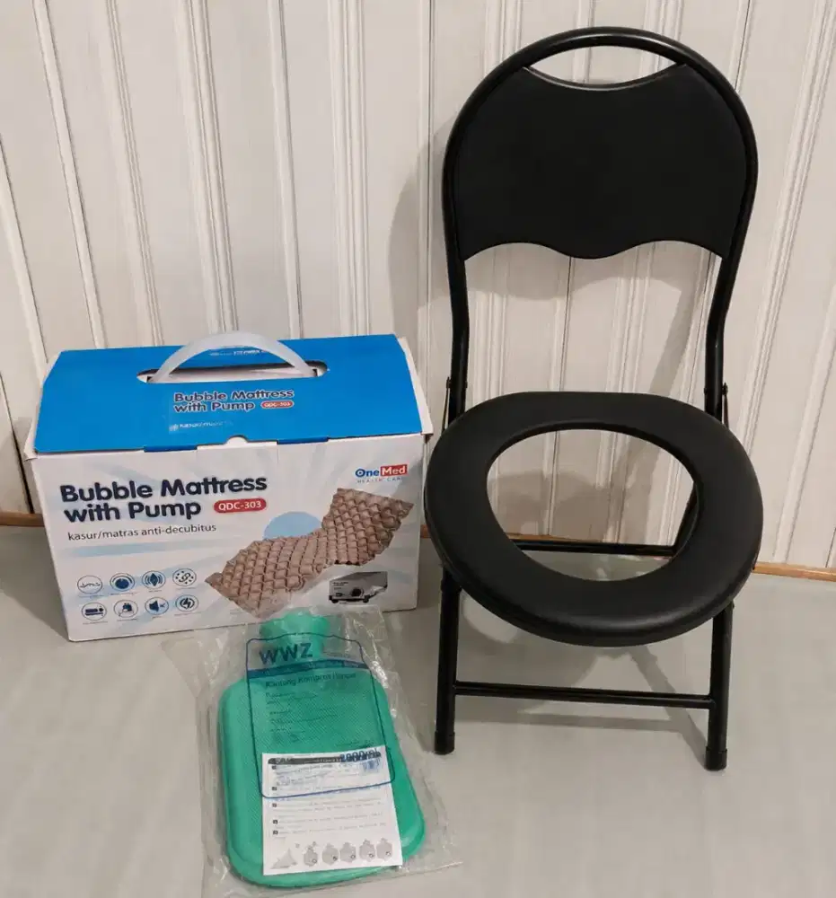 di jual kasur decubitus+pompa, kursi toilet lansia,alat kompres hangat