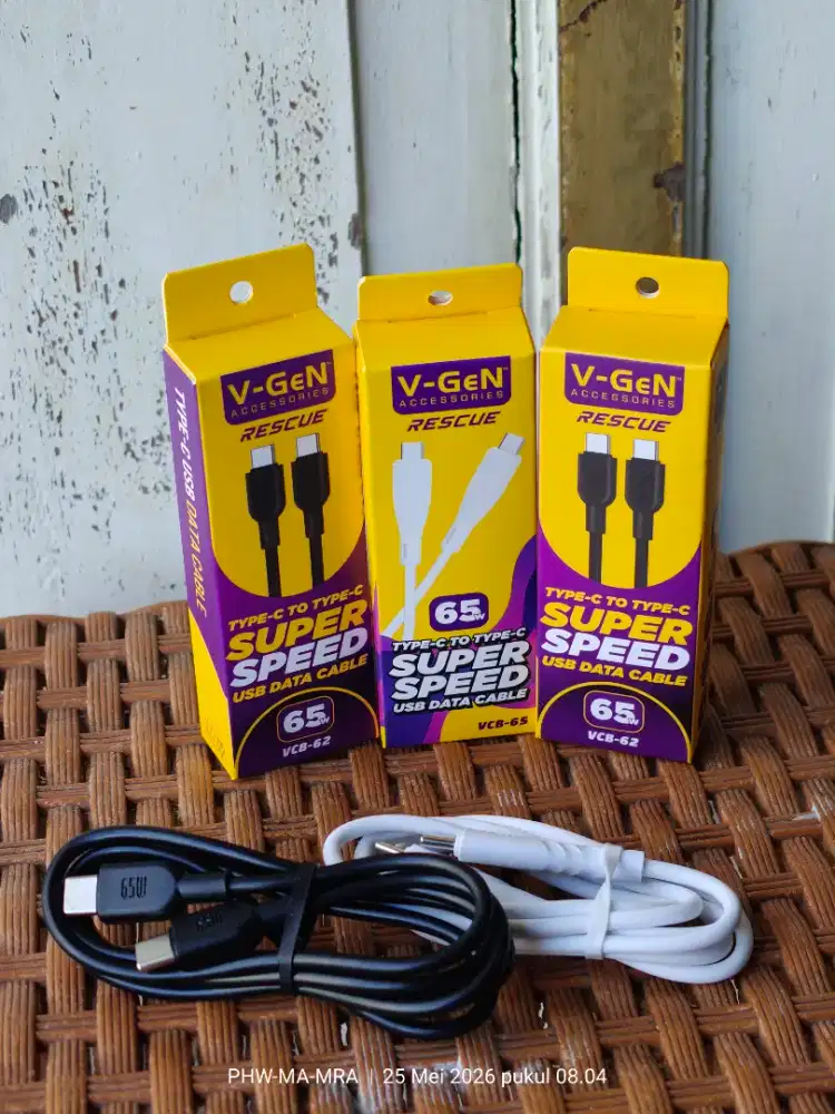 Kabel V-Gen 65watt SUPER FAST CHARGING ( BISA COD )