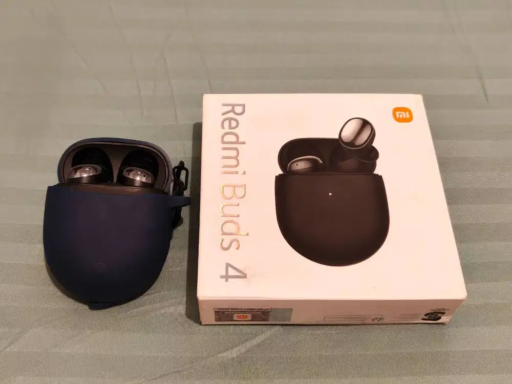 TWS Xiaomi Redmi Buds 4 Black ANC 35dB Driver 10mm IP54 Fullset Ori
