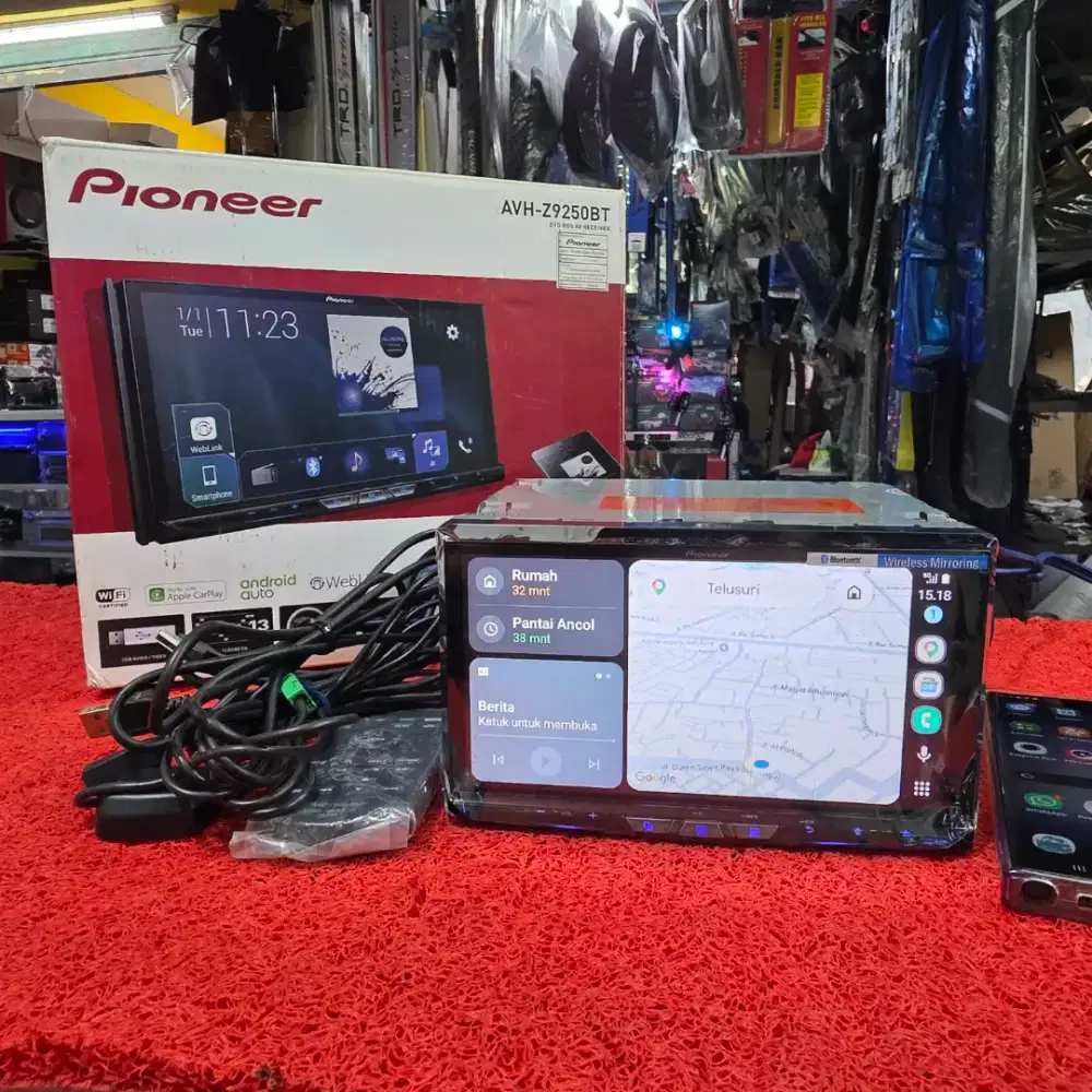 Head Unit Pioneer AVH-Z9250BT Apple CarPlay Android Auto Mirracast