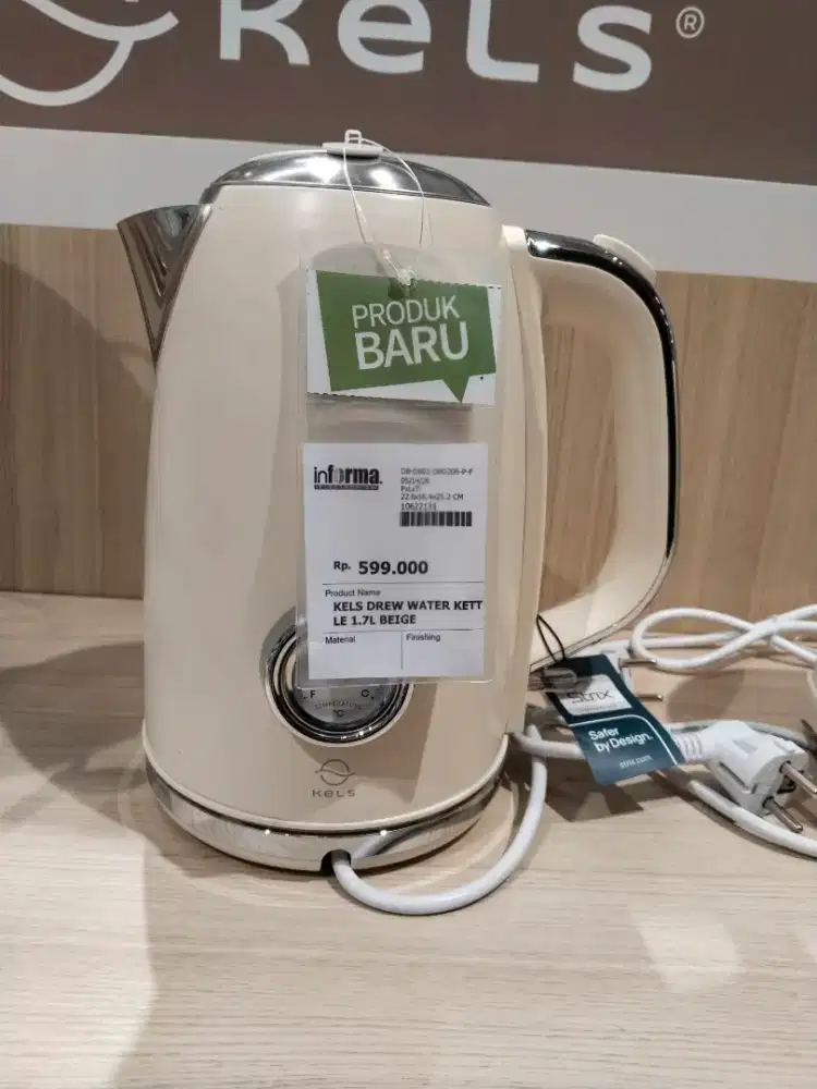 KELS DREW WATER KETTLE 1.7 L BEIGE, TOASTER DAN ESPRESSO COFFE MAKER