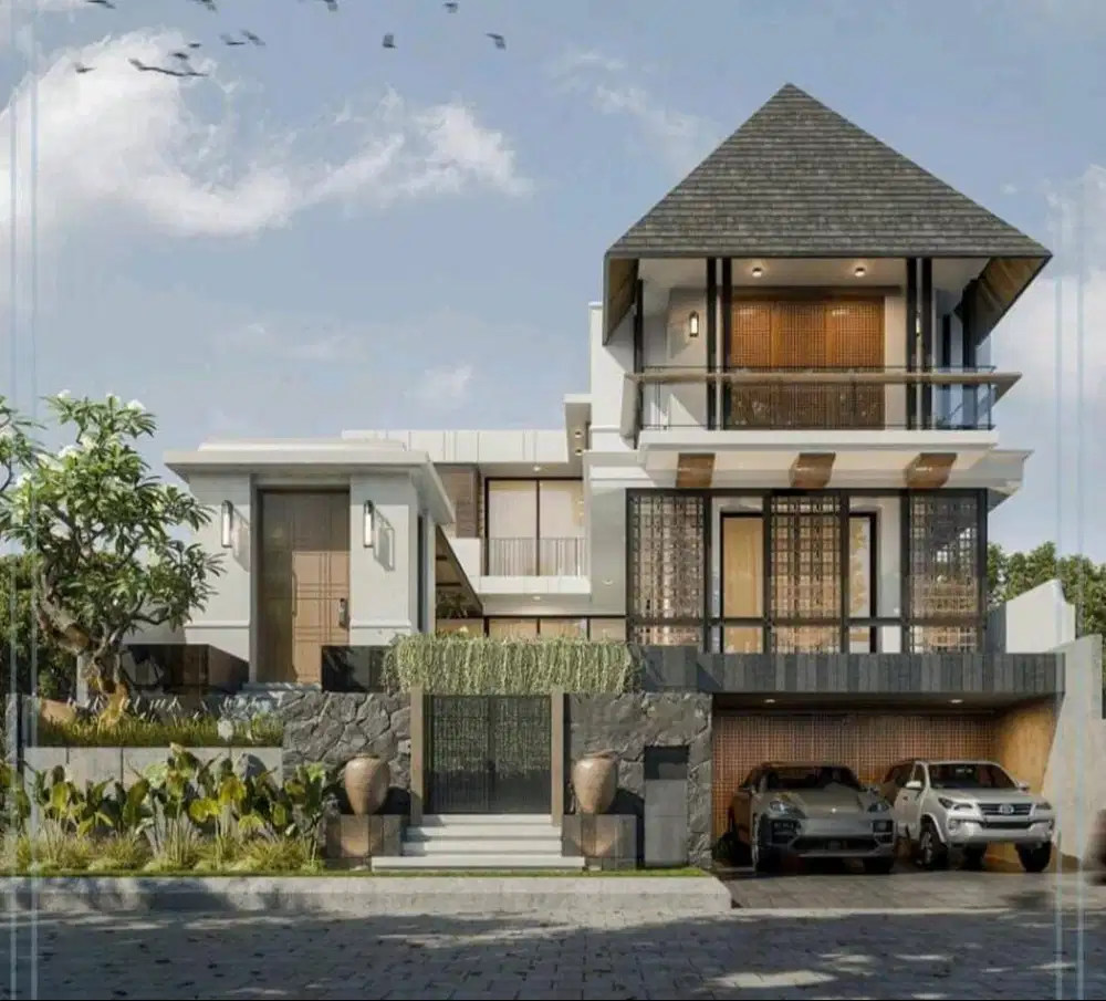 DIJUAL RUMAH BARU GRESS MODEL TROPICAL MINIMALIS 3 lantai Di Citraland