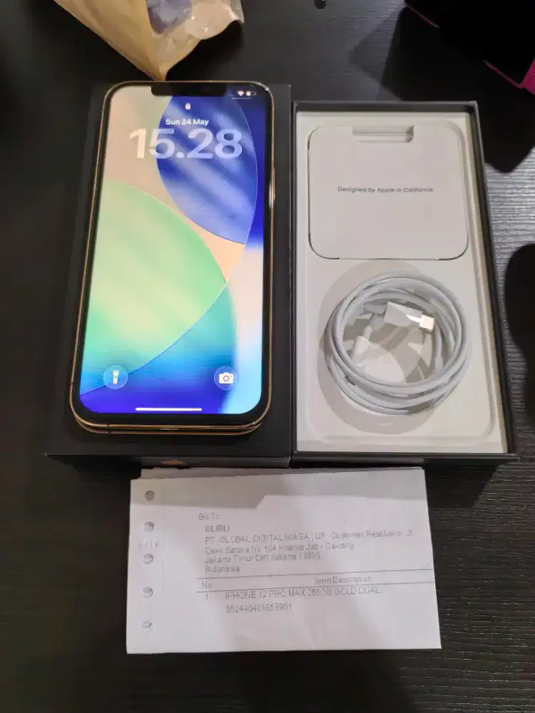 iPhone 12 Pro Max Gold 256gb, Like New Istimewa