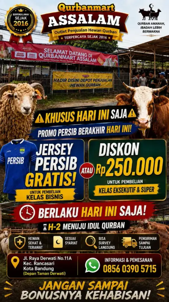 Domba dan sapi Qurban Gratis Ongkir + Dapatkan voucher Menarik