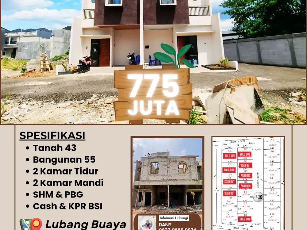 Dijual Rumah Modern Lubang Buaya Jakarta Timur