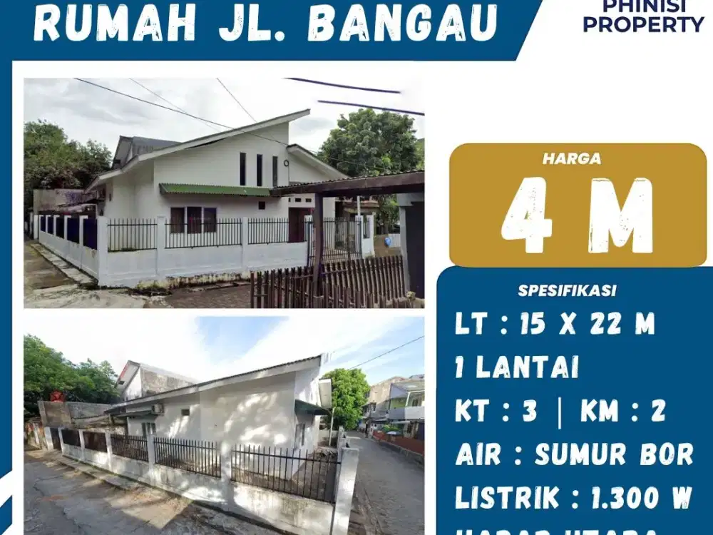 DIJUAL Rumah tengah kota di Jalan Bangau