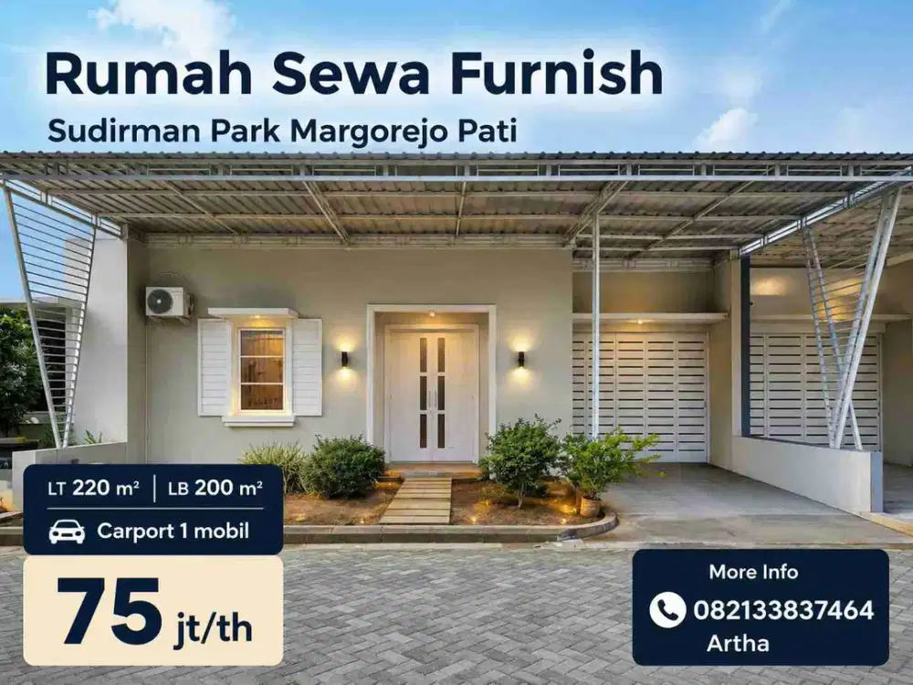 RUMAH DALAM KAWASAN ELITE SUDIRMAN PARK PATI FULL FURNISH