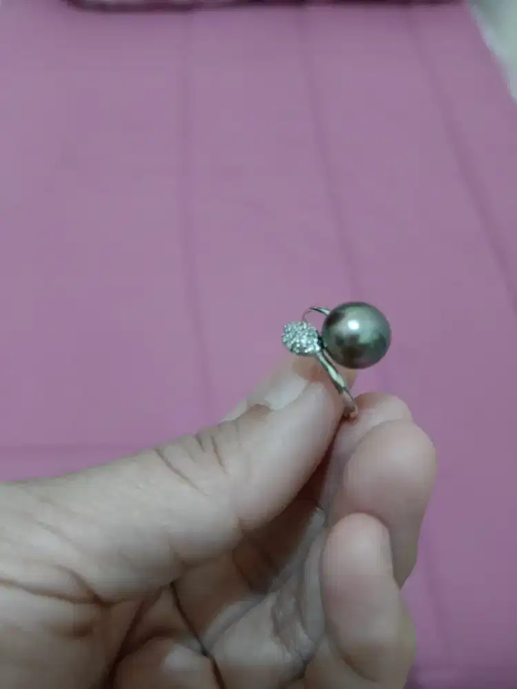 Cincin mutiara lombok dgn sertifikat