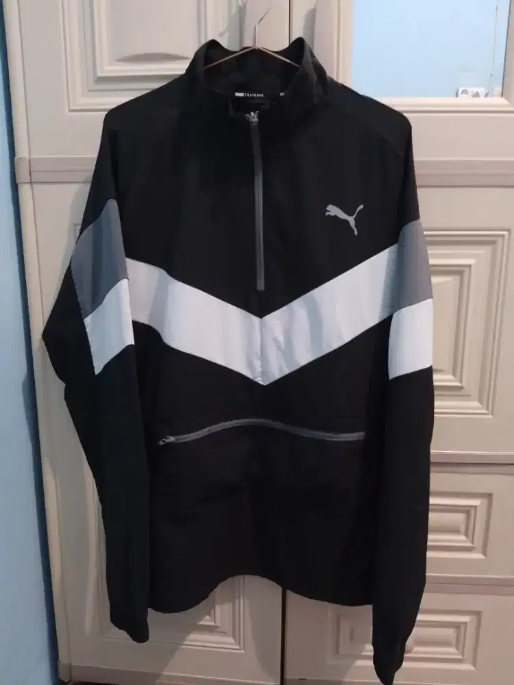 Jaket Puma Reactive Packable Black White ORIGINAL (Like New)