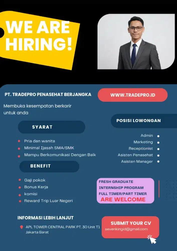 Lowongan kerja PT Tradepro