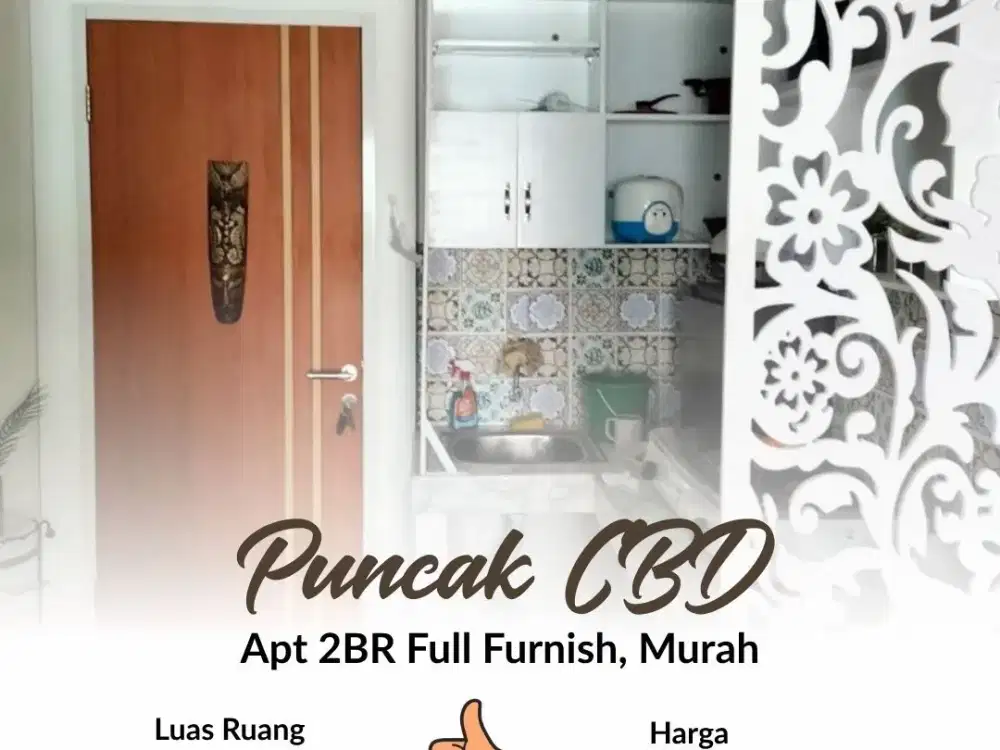 Apt Puncak CBD 2BR Furnish Murah 200jt
