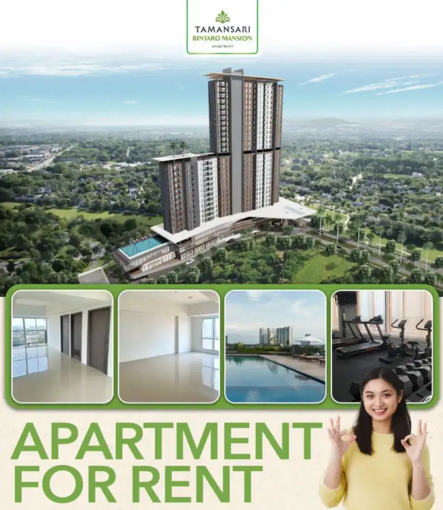 Disewakan apartemen mewah Bintaro mulai Rp 1,5 jt