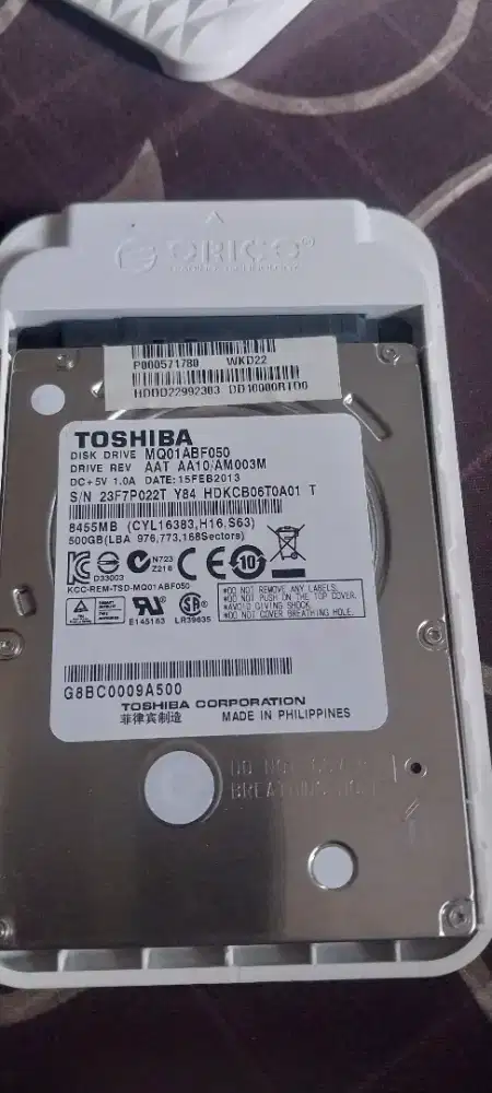 External Hardisk Toshiba 500GB