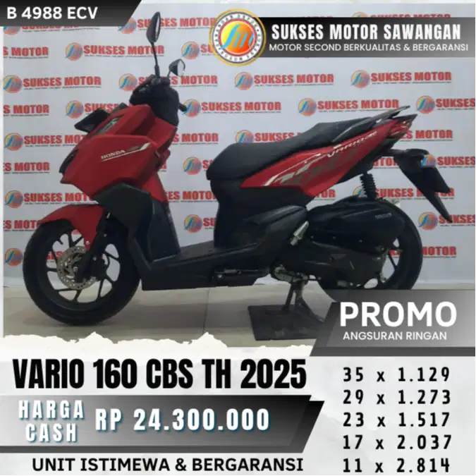 HONDA VARIO 160 CBS TH 2025 UNIT ISTIMEWA BISA CASH KREDIT BERGARANSI