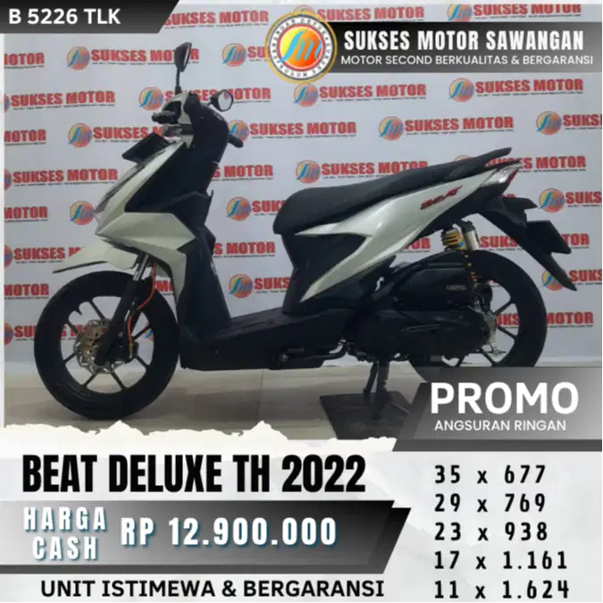 HONDA BEAT DELUXE TH 2022 UNIT MULUS ISTIMEWA BISA KREDIT BERGARANSI