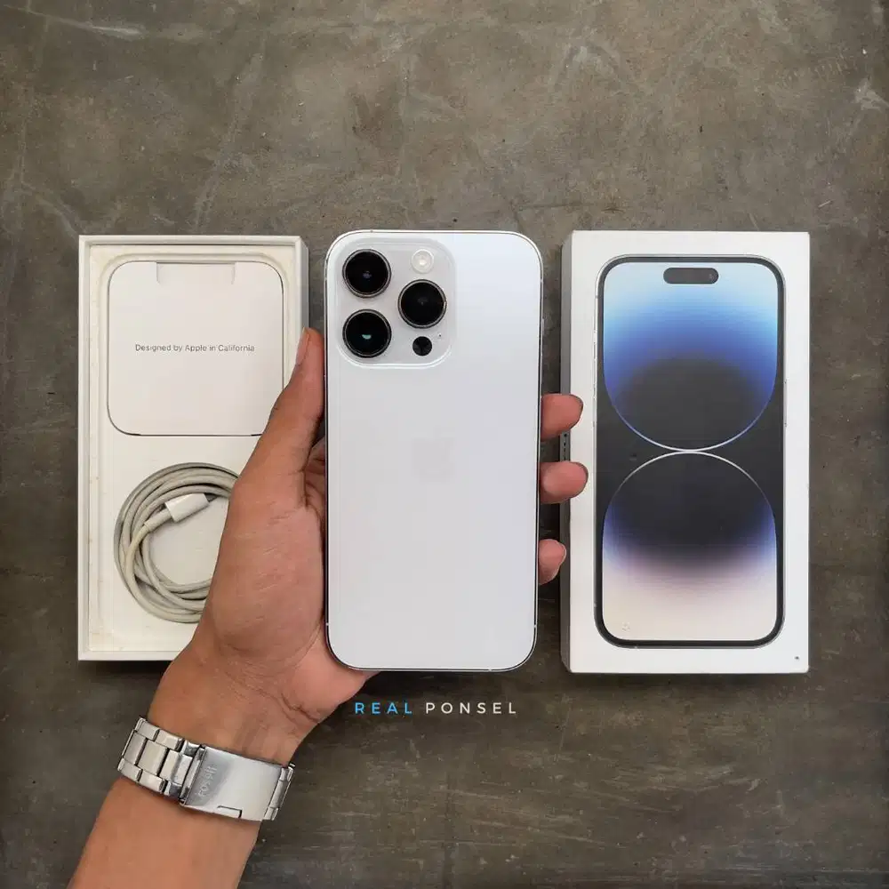 iPhone 14 Pro 256 iBox Fullset Ori Silver Ready
