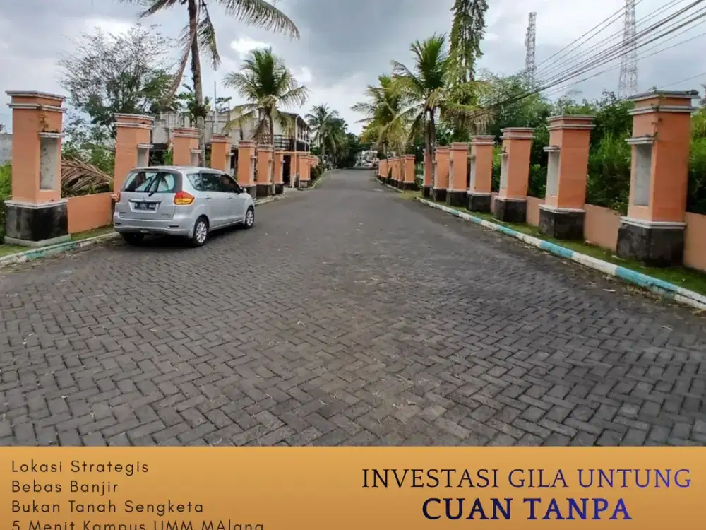Tanah Prospek Investasi 5 Menit Kampus UNISMA Malang SHM Ready Cocok Dibangun Kost