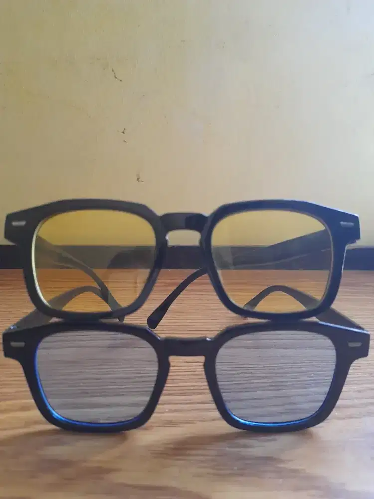 Kacamata lensa kuning & biru cool , stylish , cocok untuk pria wanita