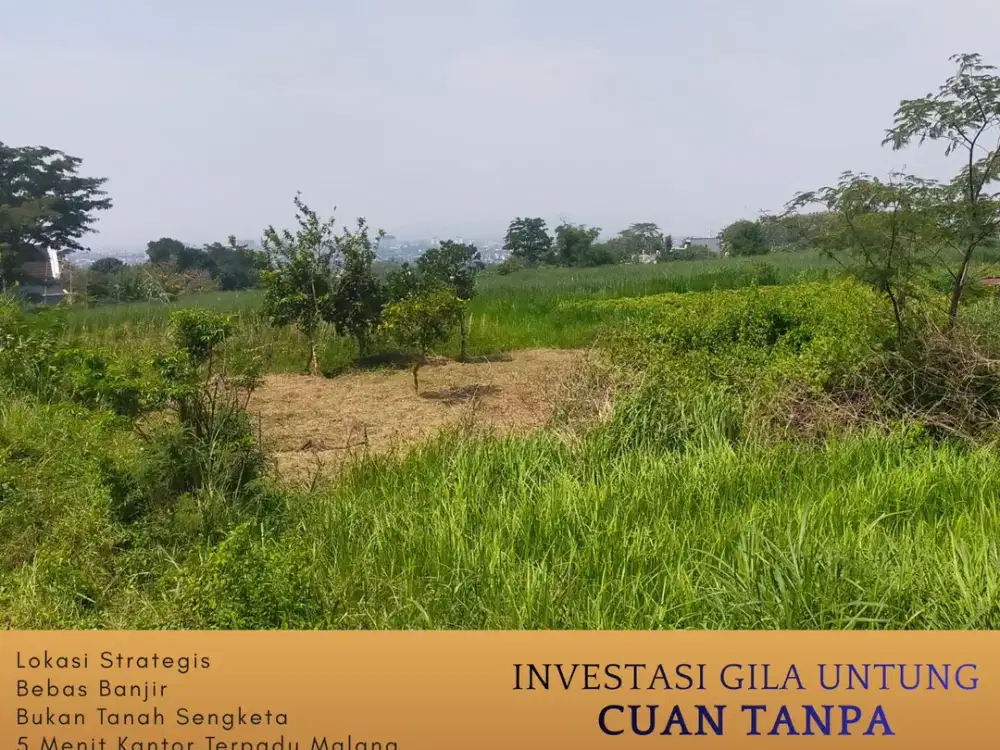 Tanah Murah 5 Menit Kampus Muhammadiyah Malang Akses 2 Mobil
