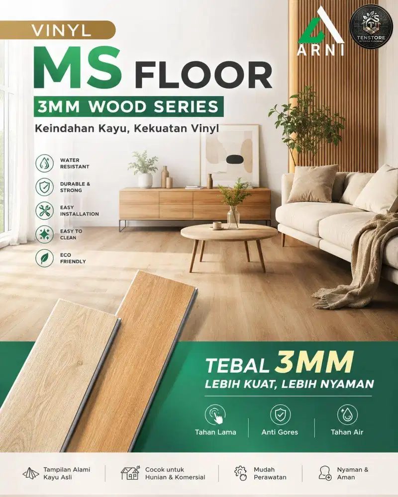 VINYL MS FLOOR 3MM MOTIF WOOD (KAYU)