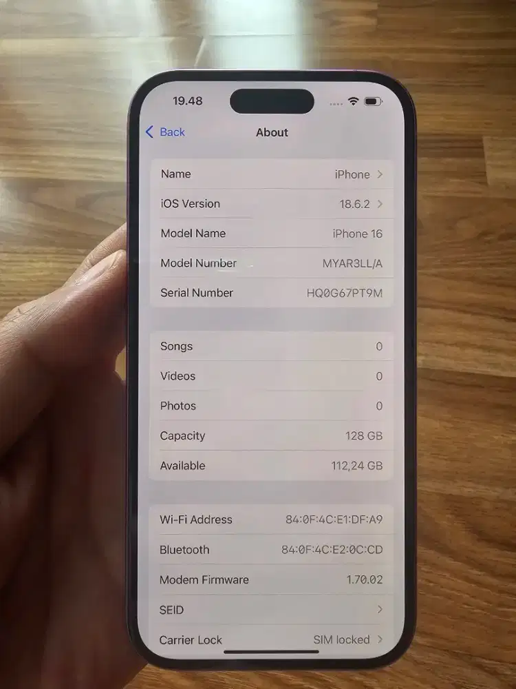 Iphone 16 inter 128