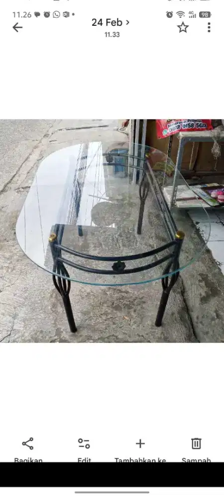 Jual meja makan oval