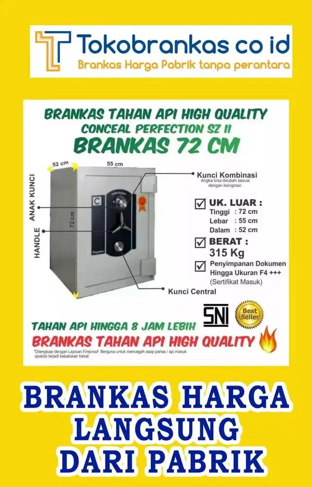 brankas conceal perfection 2 ber SNI Tahan Api bukan abal-abal Garansi