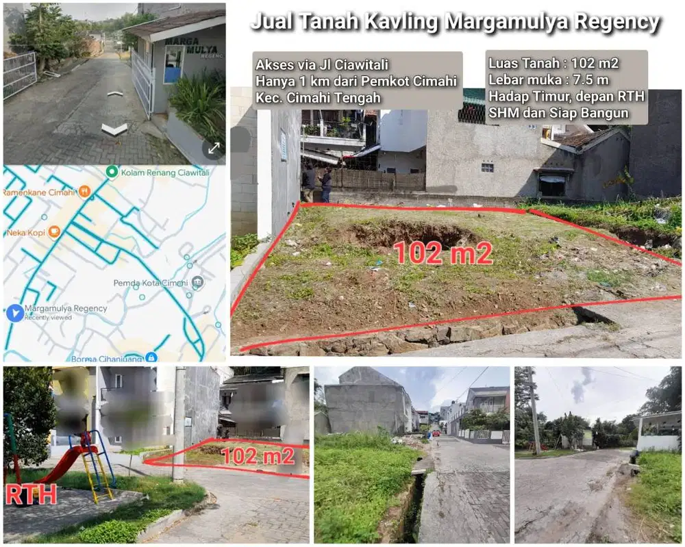 [DIJUAL CEPAT] Tanah Kavling Premium Siap Bangun! Depan RTH