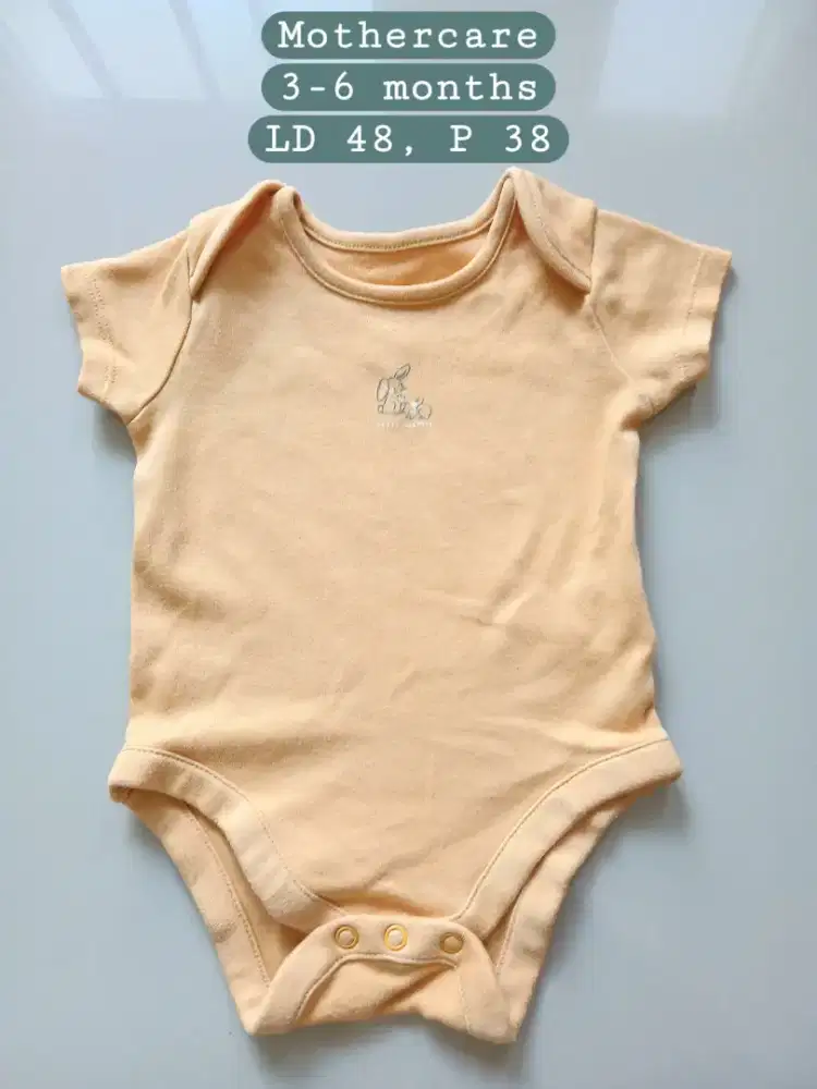 Baju bayi bodysuit lengan pendek Mothercare 3-6 months, preloved