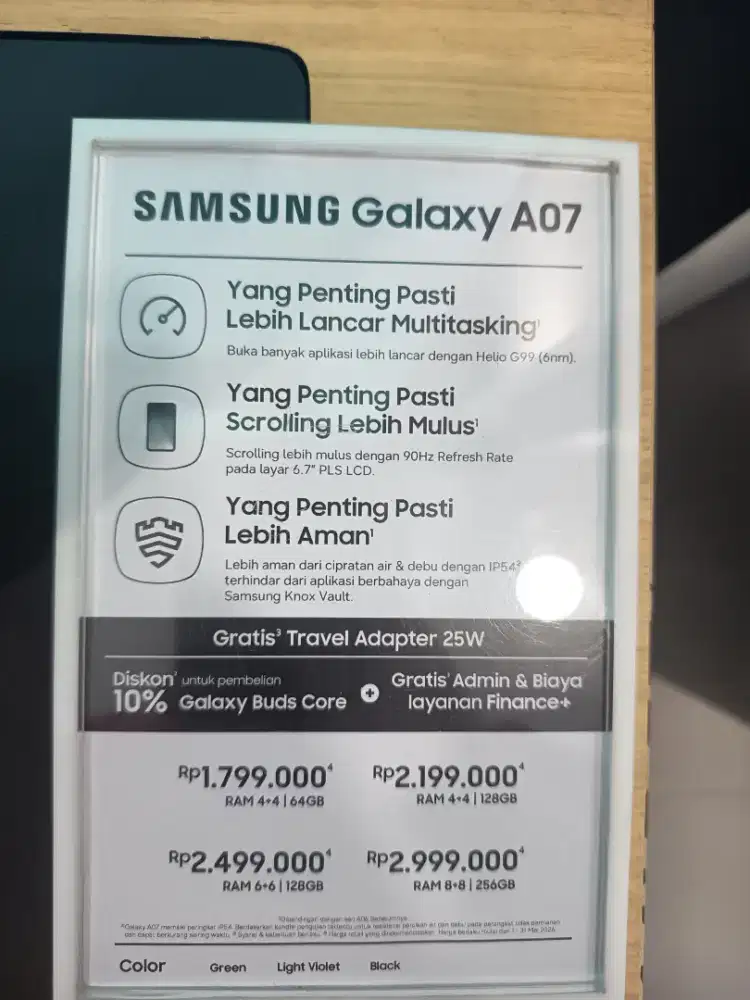 Samsung Galaxy A07 RAM 8+8|256GB