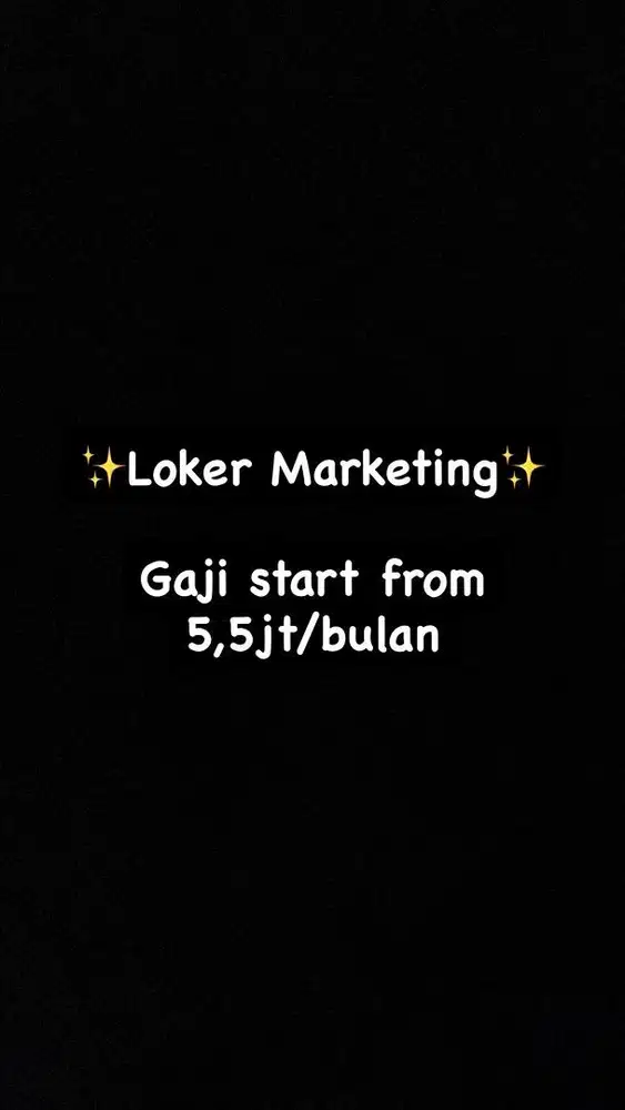 Lowongan Marketing