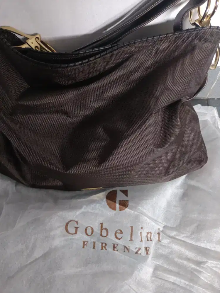 GOBELINI FIRENZE HOBO BAG NILON TALI LEBAR SIZE 35 CEMPLANG CEMPLUNG