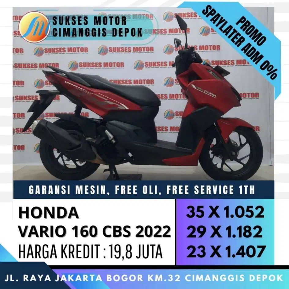 DP 800 VARIO 160 CBS 2022 CASH KREDIT CC SAYLATER [SUKSES MOTOR]