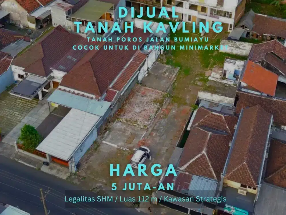 Cocok Bangun Minimarket SHM Split 5 Menit GOR Ken Arok Malang Jual Kavling