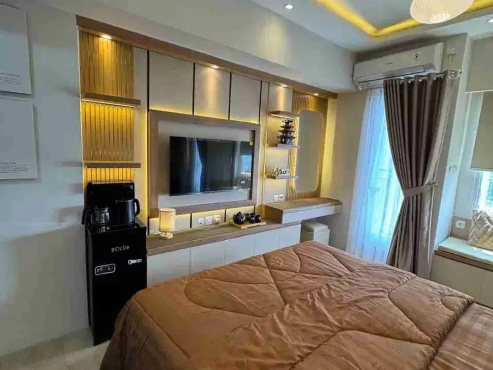 Disewakan Apartemen studio fullfurnise dgn fasilitas kolam renang gym biliyar villates dengan lokasi strategis didepan pintu tol cimanggis-jagorawi dekat dengan masjid ATTOHIR Sekolah karakter Universitas gunadarma
