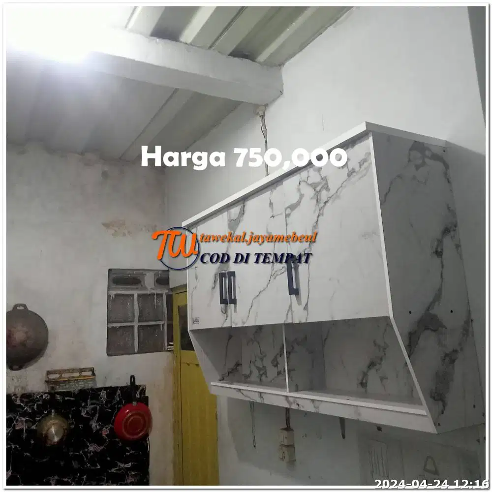 RAK DAPUR GANTUNG RAK KITCHEN SET ATAS BAWAH BERBAGAI MODEL READY